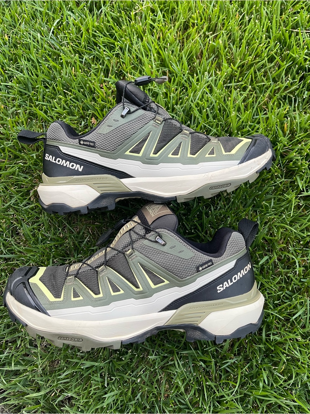 Salomon X Ultra 360 Edge GTX Men 9.5 Green Gore-Tex Waterproof Hiking Shoes